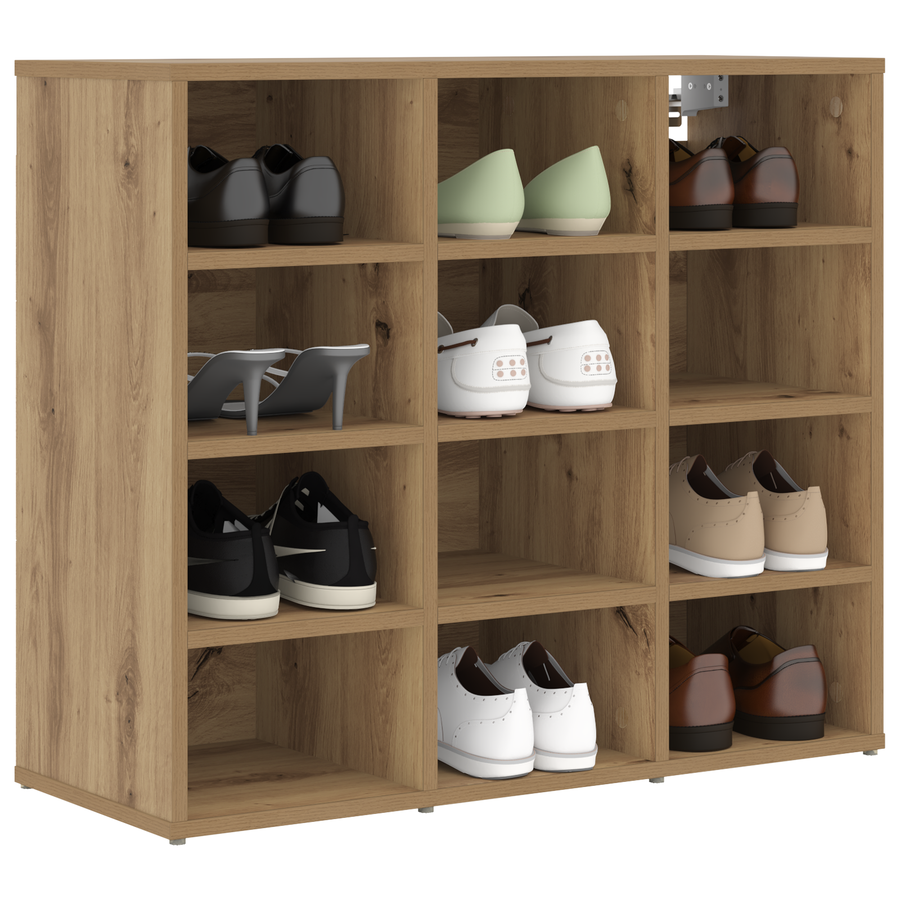 Schoenenkast Ambachtelijk eiken 52.5 x 30 x 50 cm Bewerkt hout