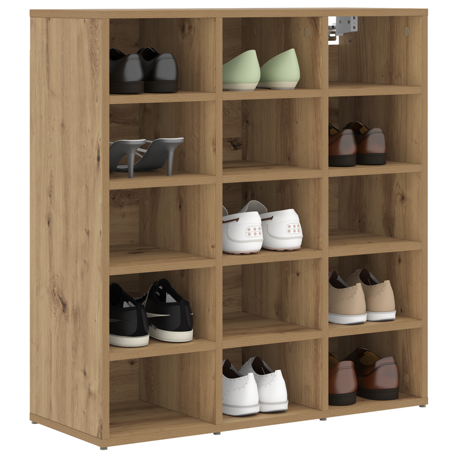 Schoenenkast Ambachtelijk eiken 52.5 x 30 x 50 cm Bewerkt hout