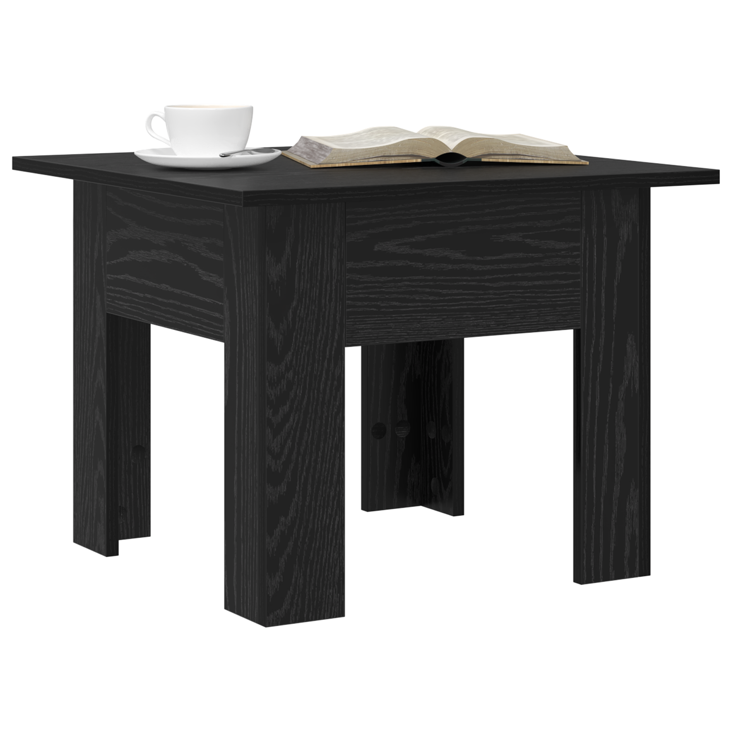 Salontafel Zwart eiken 55 x 55 x 42 cm