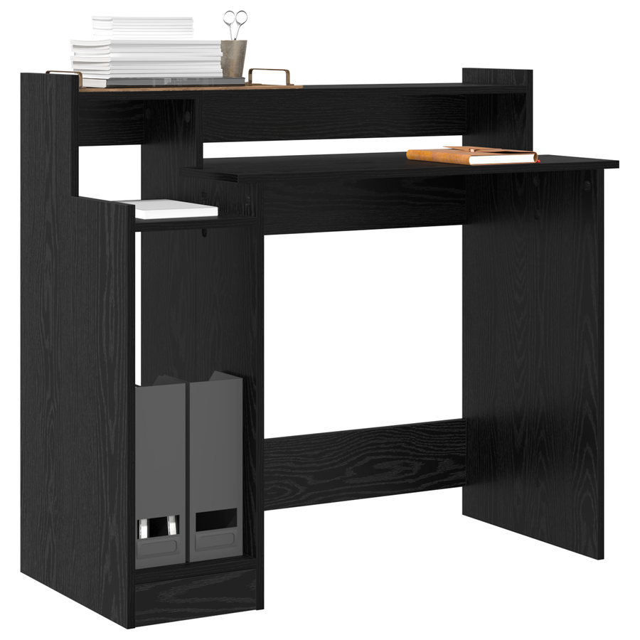 Bureau Zwart eiken 97 x 45 x 90 cm Bewerkt hout