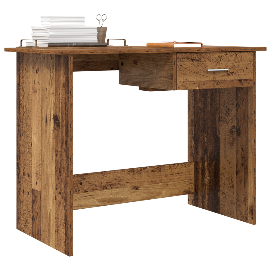 Bureau Oud hout 100 x 50 x 76 cm Bewerkt hout
