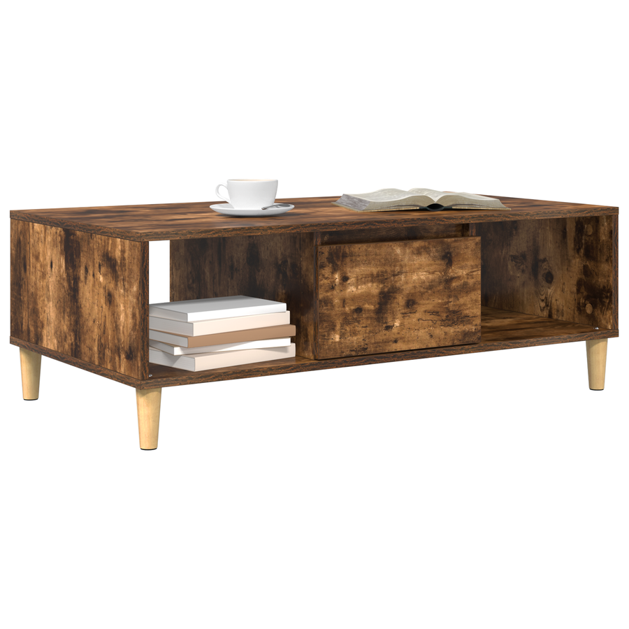 met opslag met de deur Gerookt eiken 103.5 x 60 x 35 cm Bewerkt hout