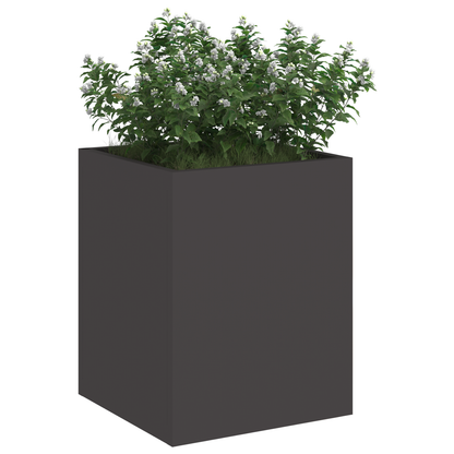 Tuin Bloempot Zwart 32 x 32 x 40 cm Koudgewalst staal