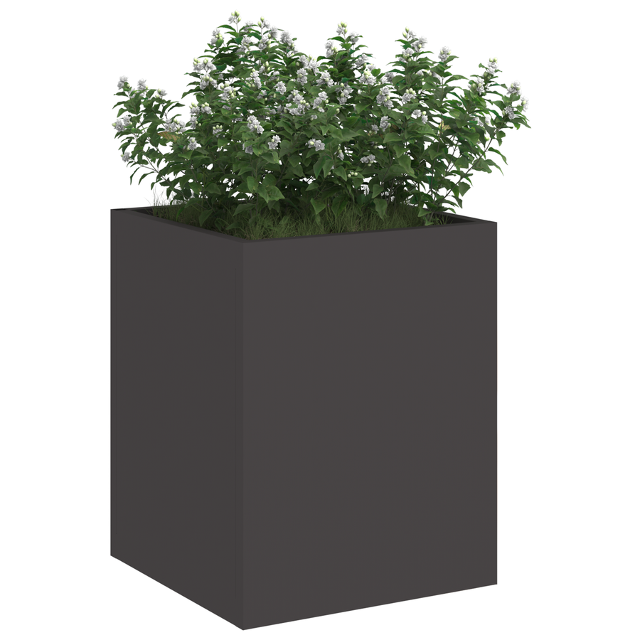 Tuin Bloempot Zwart 32 x 32 x 40 cm Koudgewalst staal