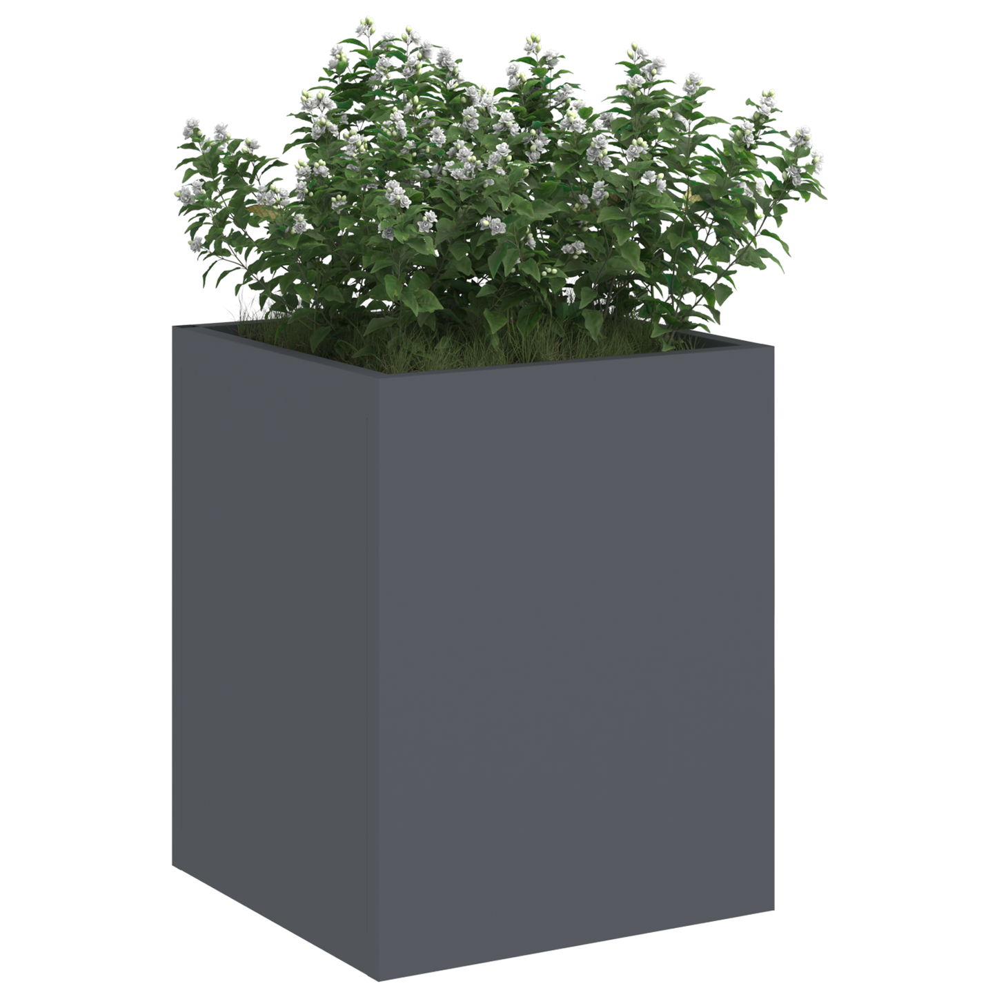 Tuin Bloempot Antraciet 50 x 32 x 40 cm Koudgewalst staal