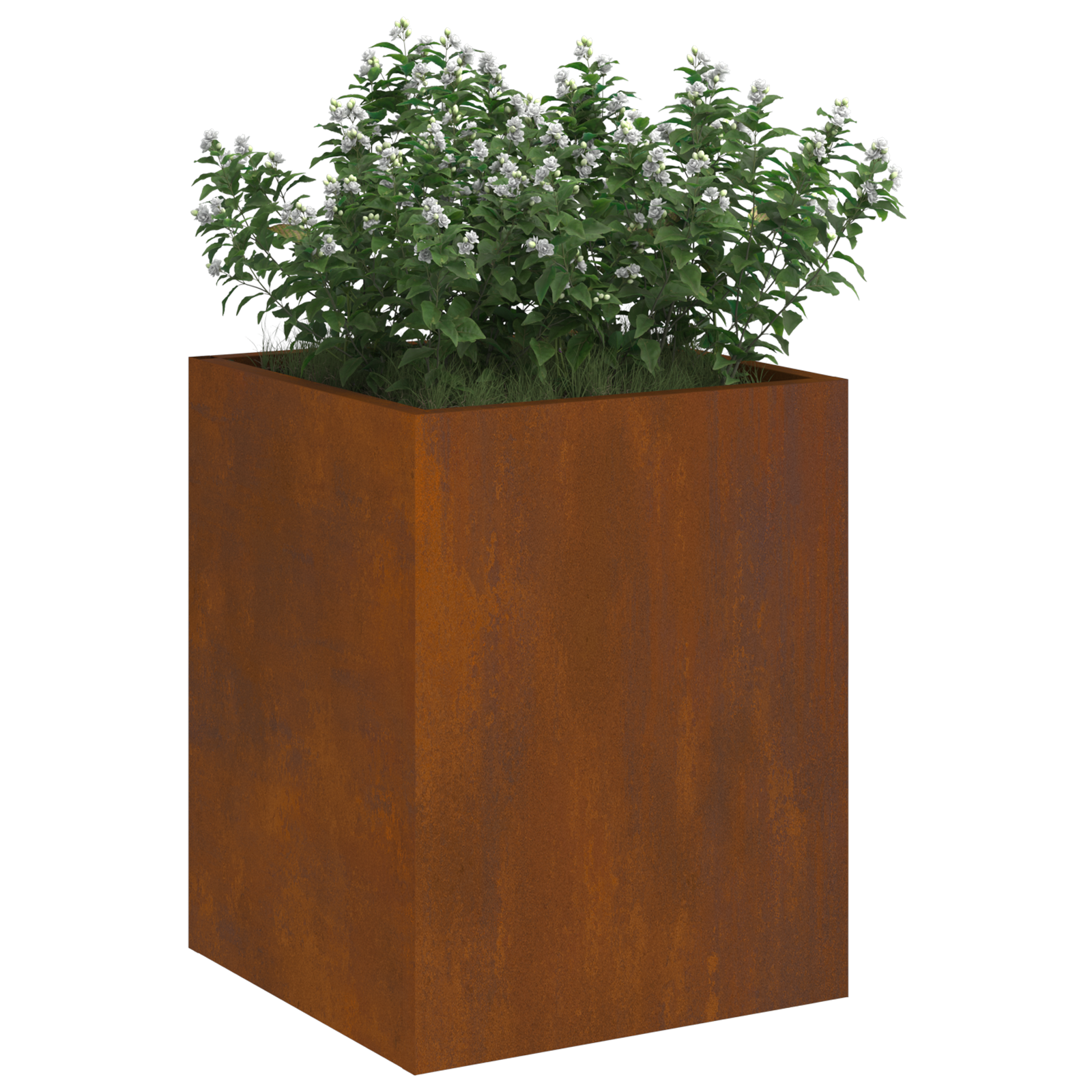 Tuin Bloempot Roestig 50 x 32 x 40 cm Cortenstaal
