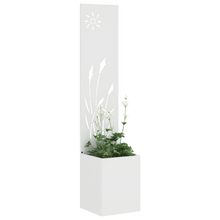 Tuinplant met Decoratief Paneel Wit 32 x 140 cm