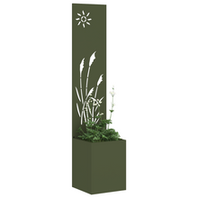 Tuinplant met Decoratief Paneel Olijfgroen 32 x 140 cm