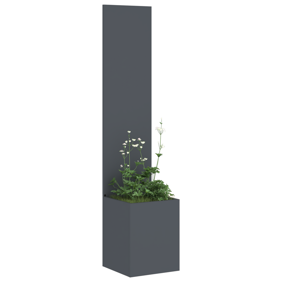Tuinplant met Decoratief Paneel Antraciet 32 x 140 cm