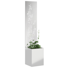 Tuinplant met Decoratief Paneel Zilver 32 x 140 cm