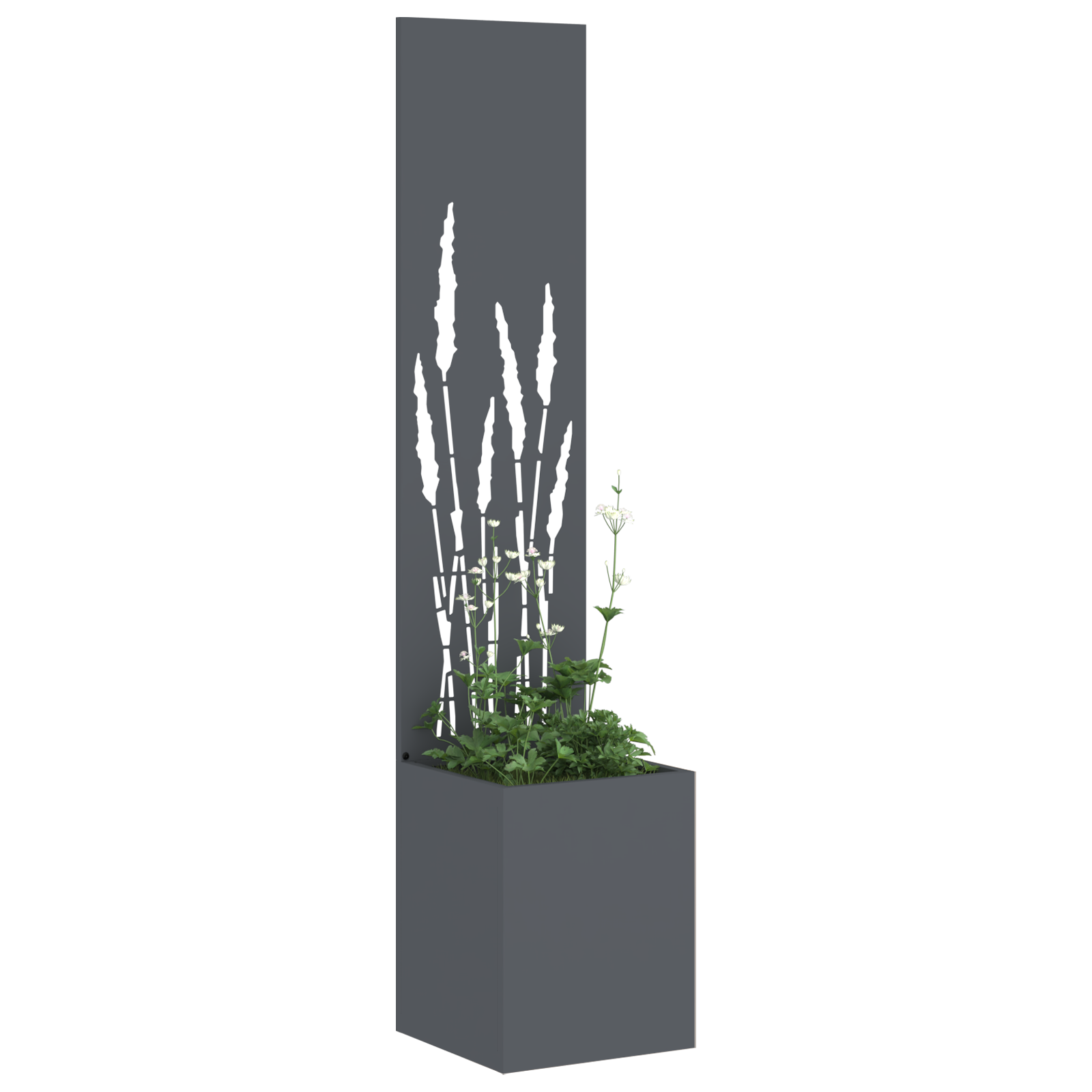 Tuinplant met Decoratief Paneel Antraciet 32 x 140 cm