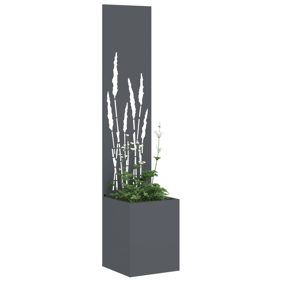 Tuinplant met Decoratief Paneel Antraciet 32 x 140 cm