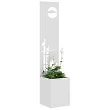 Tuinplant met Decoratief Paneel Wit 32 x 140 cm