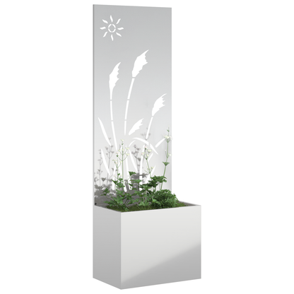 Tuinplant met Decoratief Paneel Zilver 50 x 140 cm