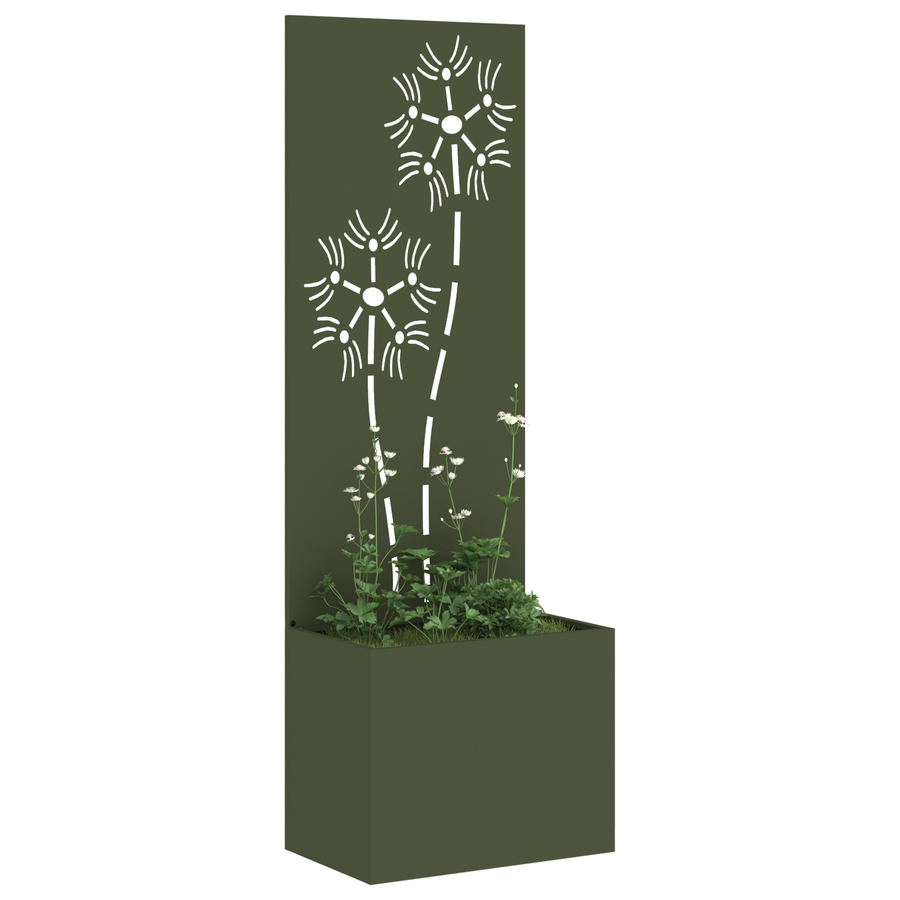 Tuinplant met Decoratief Paneel Olijfgroen 50 x 140 cm