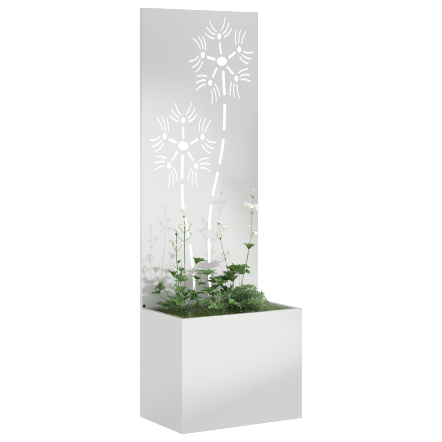 Tuinplant met Decoratief Paneel Zilver 50 x 140 cm