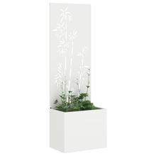 Tuinplant met Decoratief Paneel Wit 50 x 140 cm