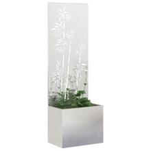 Tuinplant met Decoratief Paneel Zilver 50 x 140 cm