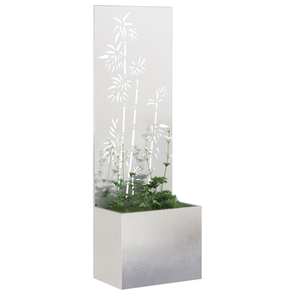 Tuinplant met Decoratief Paneel Zilver 50 x 140 cm