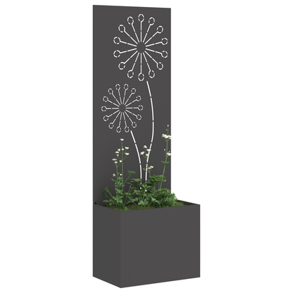 Tuinplant met Decoratief Paneel Zwart 50 x 140 cm