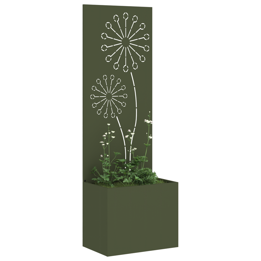 Tuinplant met Decoratief Paneel Olijfgroen 50 x 140 cm