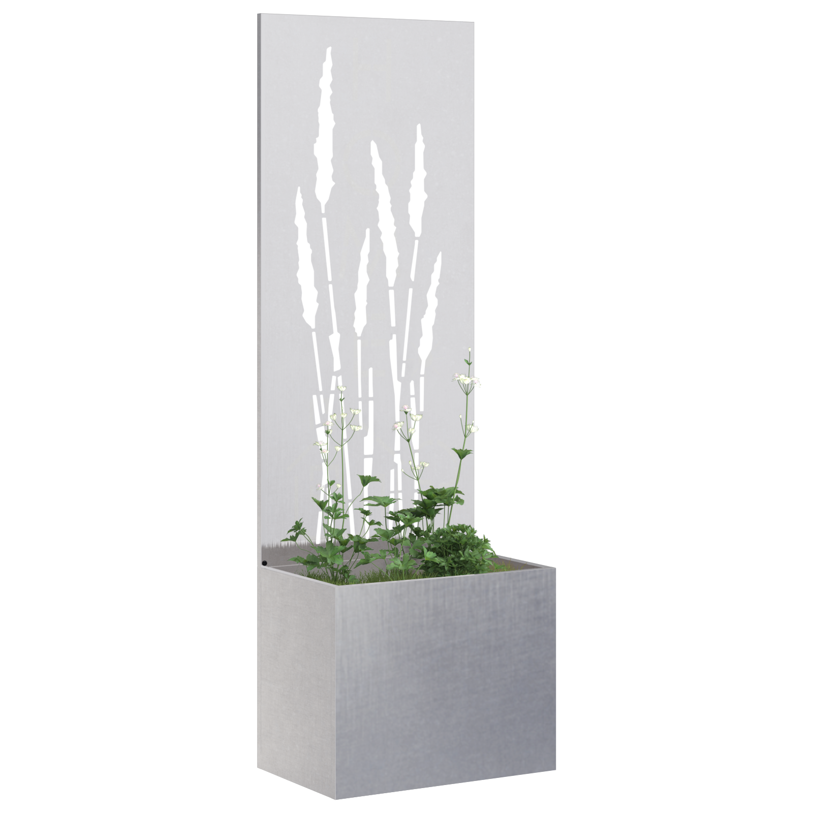 Tuinplant met Decoratief Paneel Zilver 50 x 140 cm