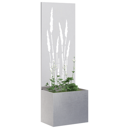 Tuinplant met Decoratief Paneel Zilver 50 x 140 cm