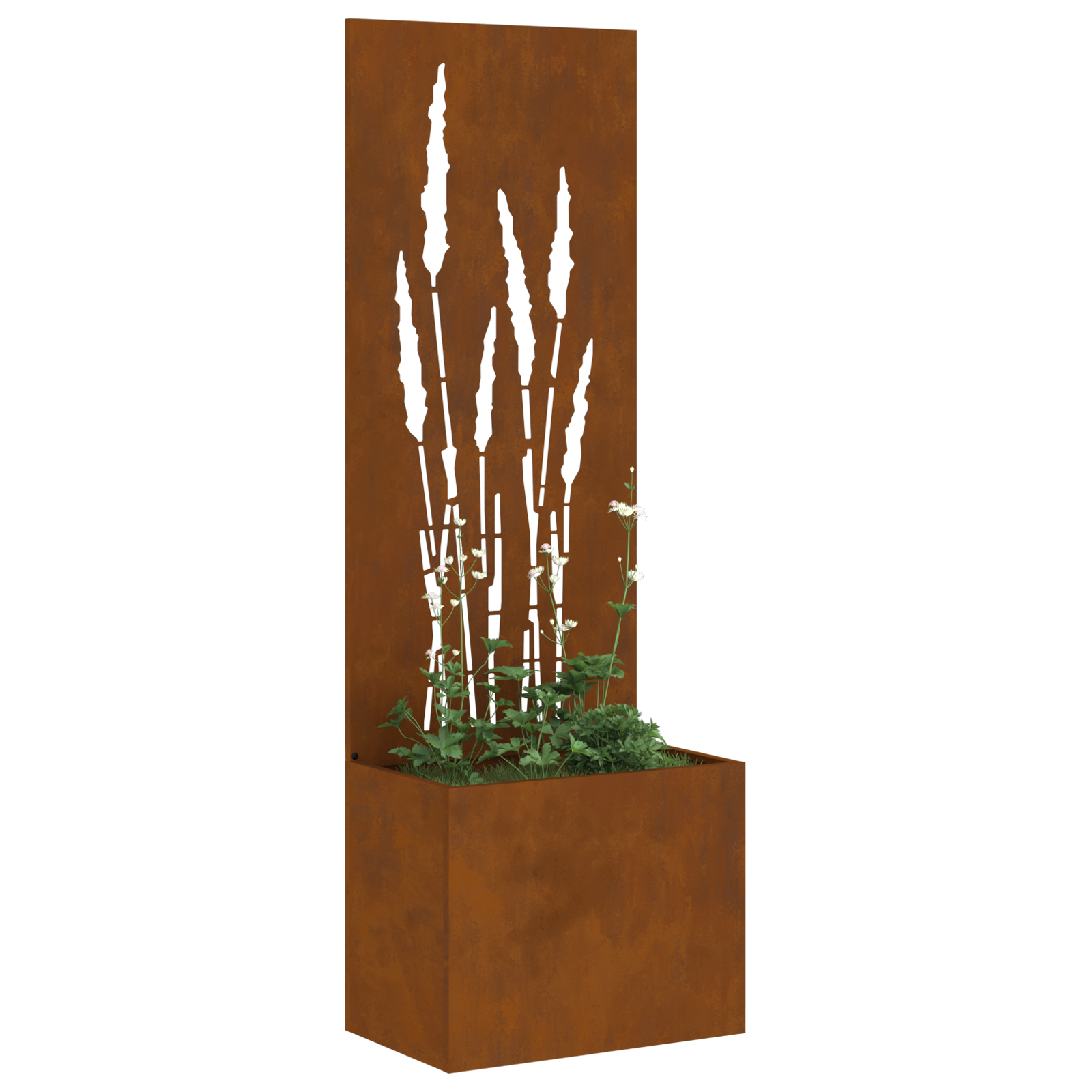 Tuinplant met Decoratief Paneel Roestig 50 x 140 cm Cortenstaal