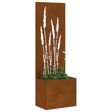 Tuinplant met Decoratief Paneel Roestig 50 x 140 cm Cortenstaal