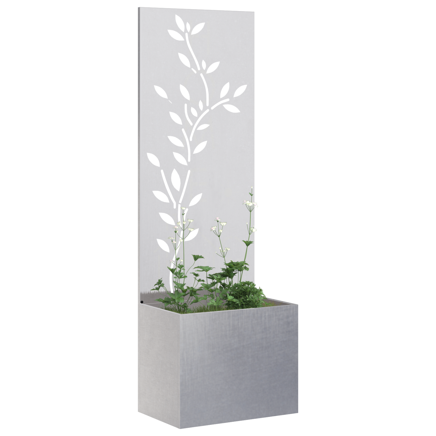 Tuinplant met Decoratief Paneel Zilver 50 x 140 cm