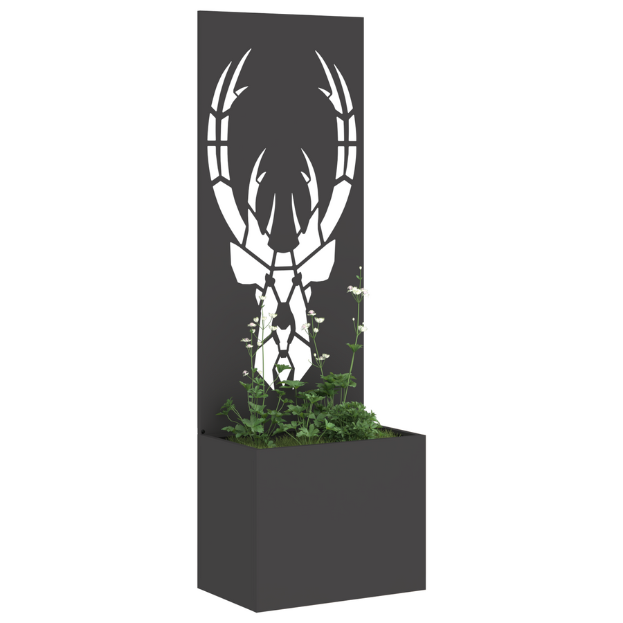Tuinplant met Decoratief Paneel Zwart 50 x 140 cm
