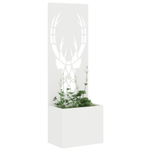 Tuinplant met Decoratief Paneel Wit 50 x 140 cm