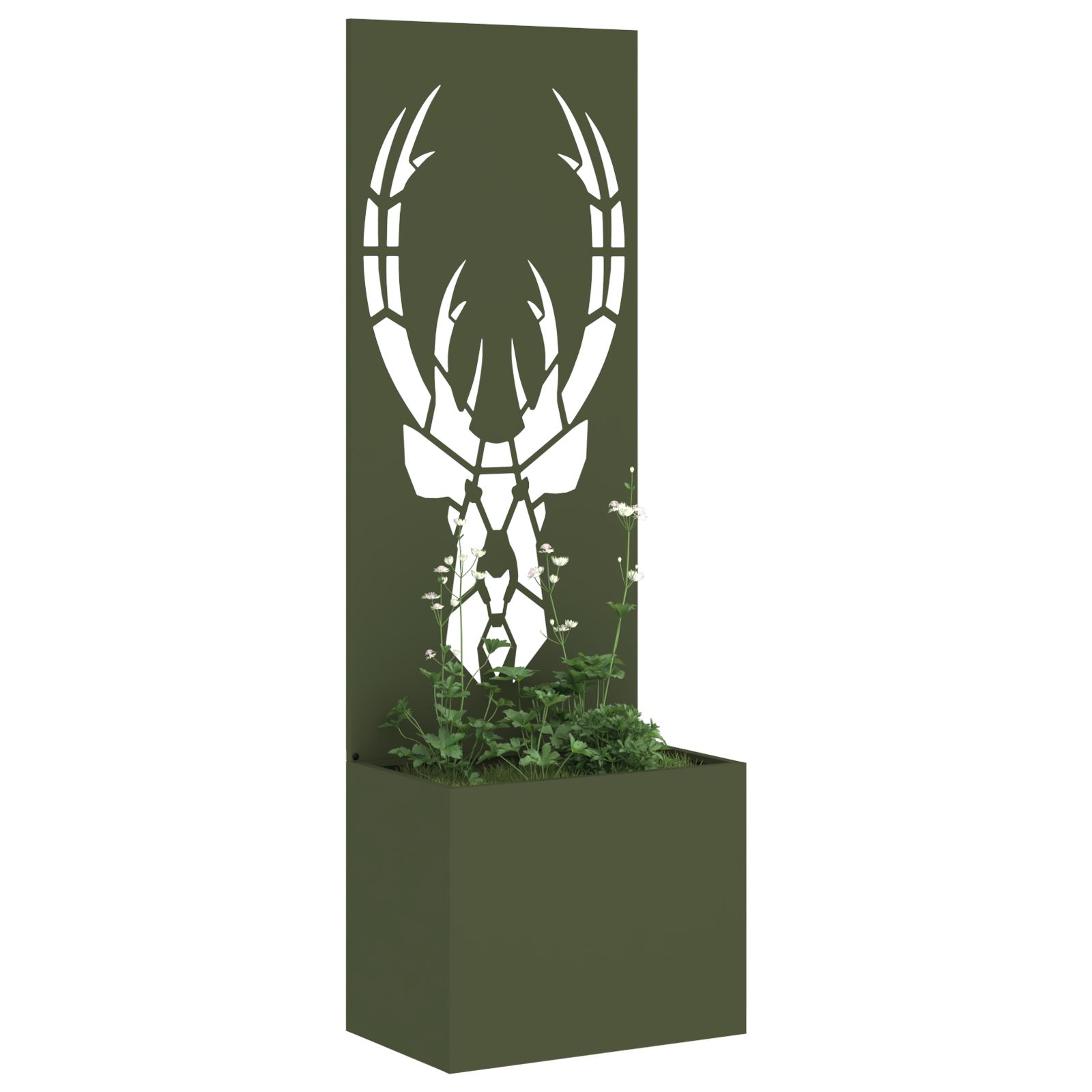 Tuinplant met Decoratief Paneel Olijfgroen 50 x 140 cm