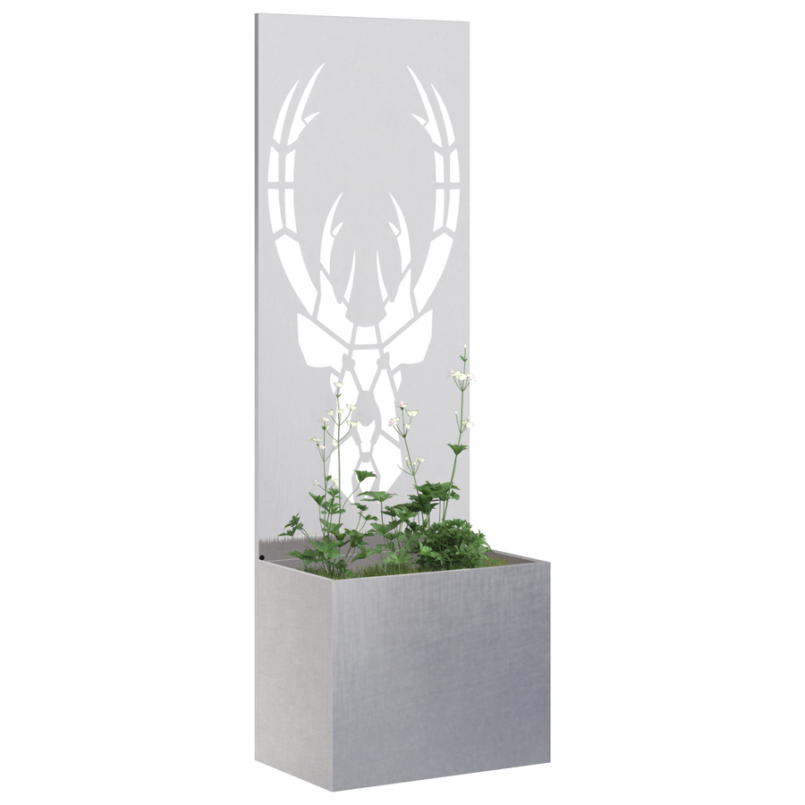 Tuinplant met Decoratief Paneel Zilver 50 x 140 cm