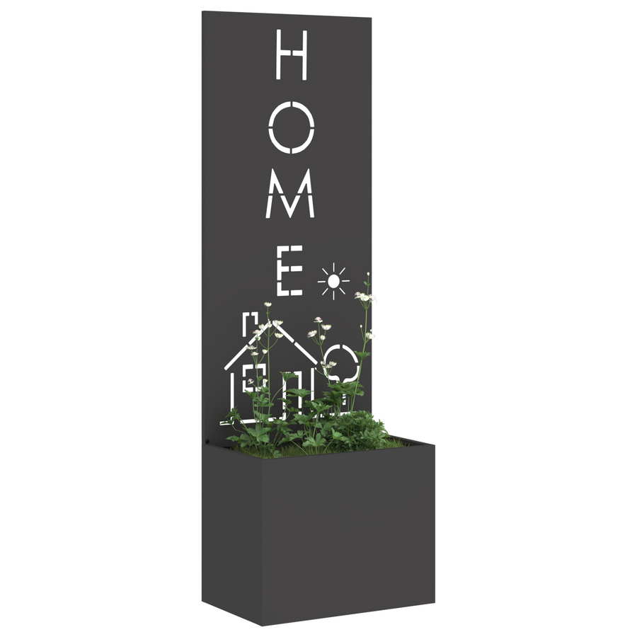 Tuinplant met Decoratief Paneel Zwart 50 x 140 cm