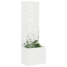 Tuinplant met Decoratief Paneel Wit 50 x 140 cm