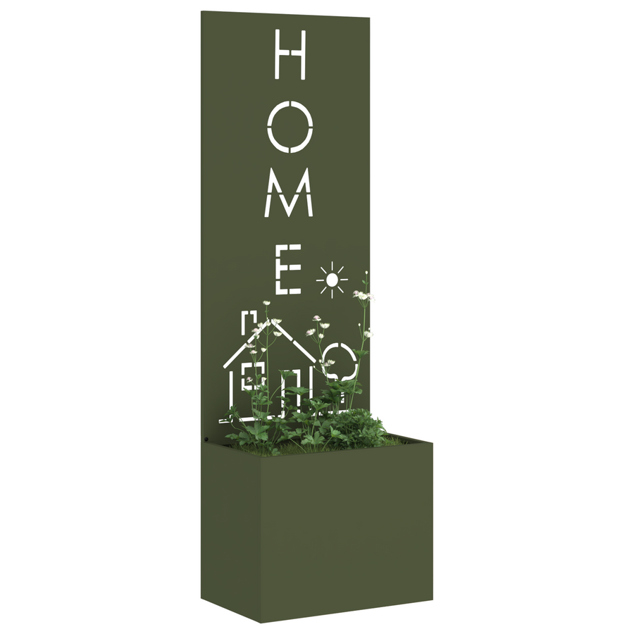 Tuinplant met Decoratief Paneel Olijfgroen 50 x 140 cm