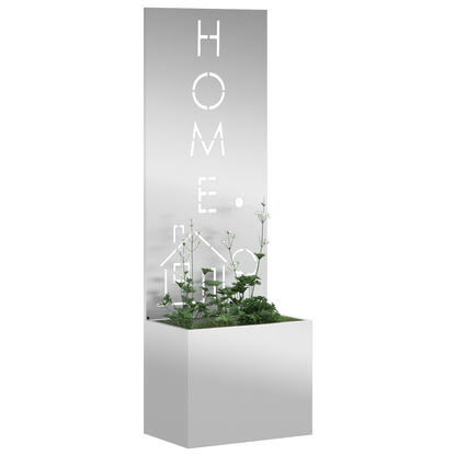 Tuinplant met Decoratief Paneel Zilver 50 x 140 cm