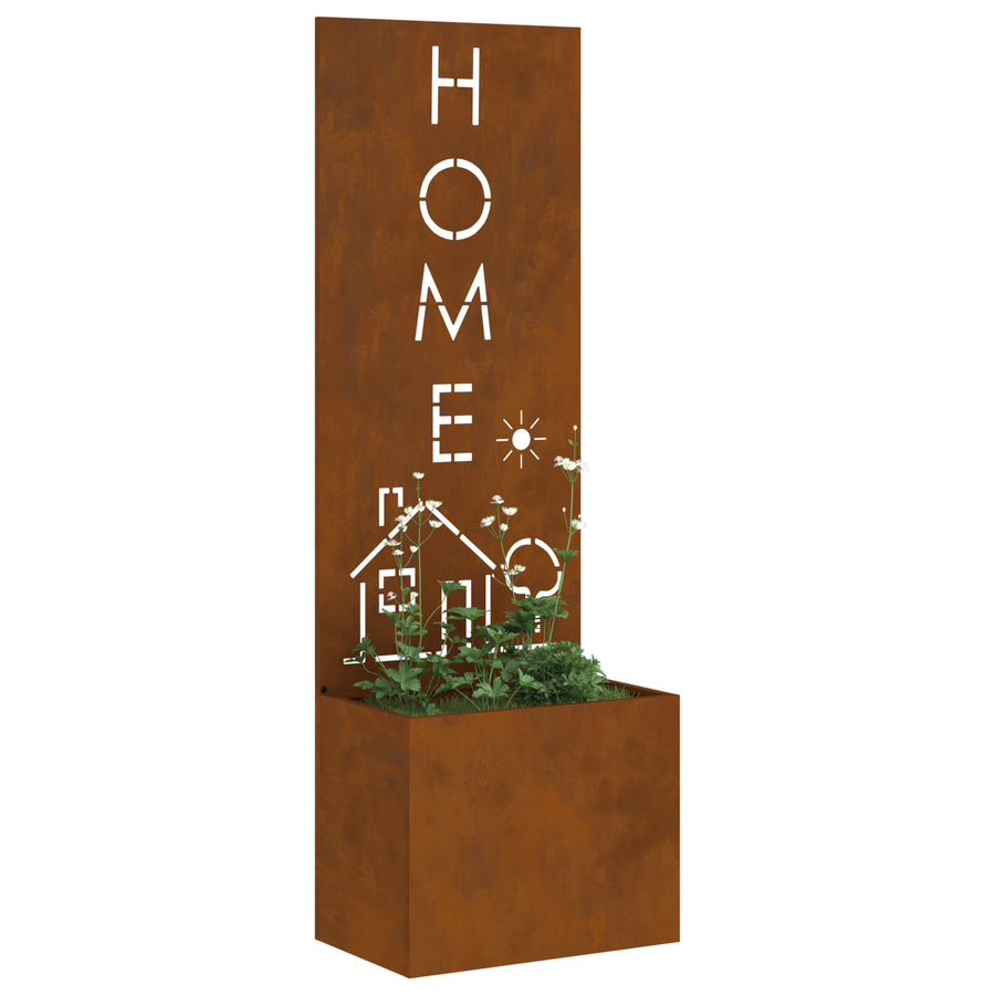 Tuinplant met Decoratief Paneel Roestig 50 x 140 cm Cortenstaal