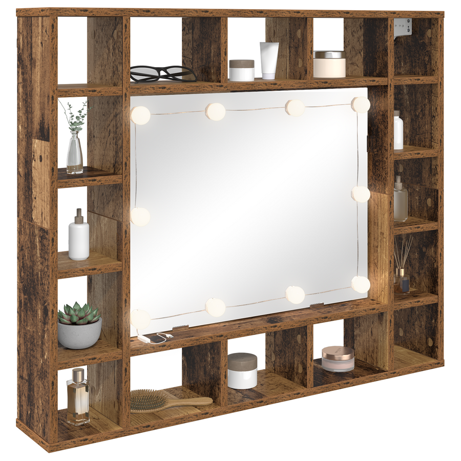 Spiegelkast Oud hout 91 x 15 x 76.5 cm Bewerkt hout