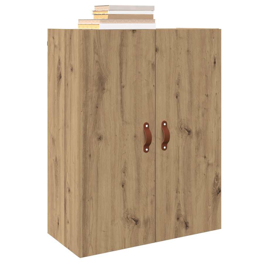 Wandkast met plank Wandgemonteerd met opslag met de deur Bruin 69.5 x 34 x 90 cm Bewerkt hout