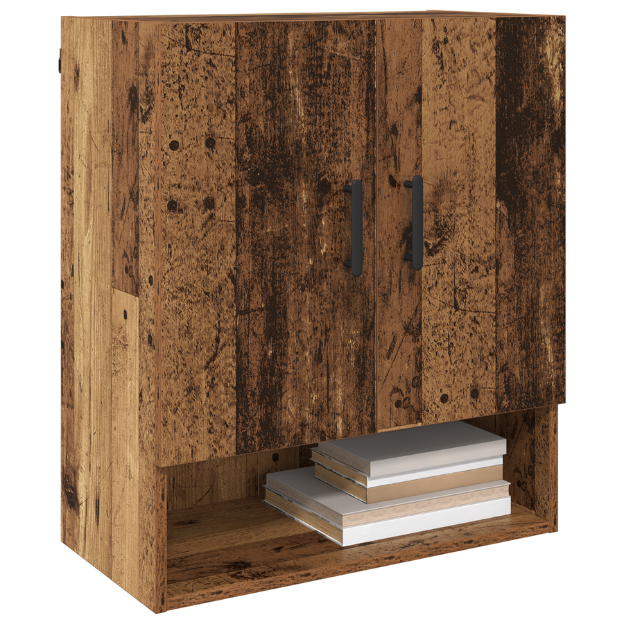 Wandkast Wandgemonteerd Oud hout 60 x 31 x 70 cm Bewerkt hout