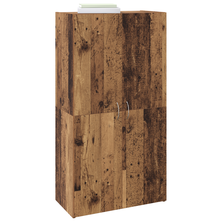 Kantoor kast met plank met opslag met de deur Oud hout 60 x 32 x 115 cm Bewerkt hout