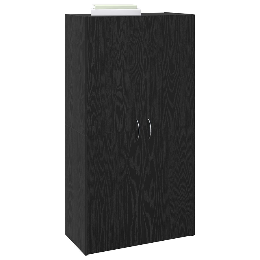 Kantoor kast Zwart eiken 60 x 32 x 115 cm Bewerkt hout