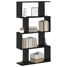 Boekenkast Zwart eiken 70 x 24 x 129 cm Bewerkt hout