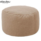 Ronde poef 30x20 cm katoen linnen