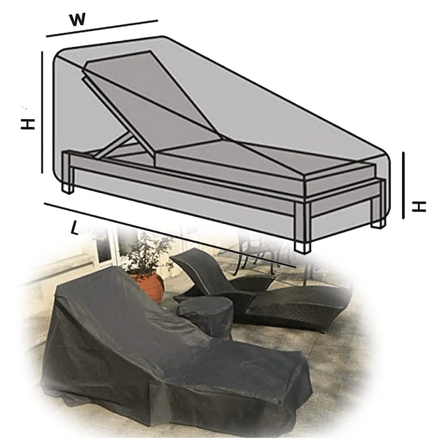 Loungestoelhoes zwart 210D