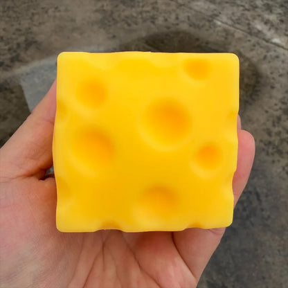 Squishy kaasblokje fidget toy
