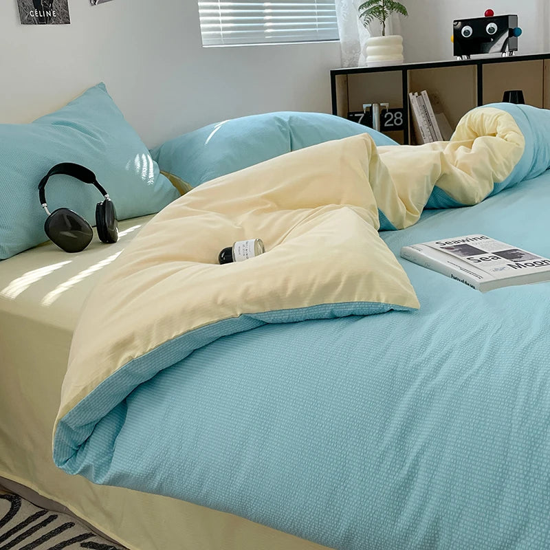 Dekbedovertrekset microfiber 3-delig met rits