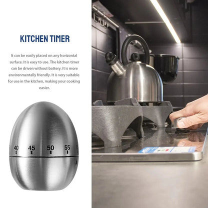 Roestvrijstalen kookwekker, draaibaar tot 60 minuten